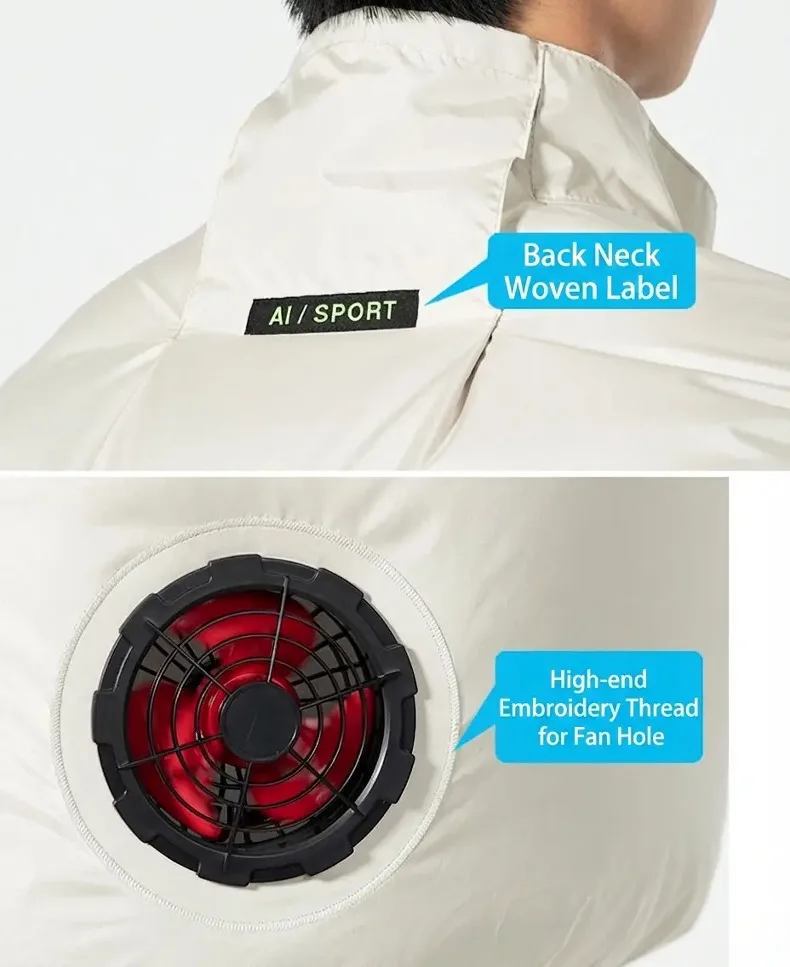 Sleeveless Fan Cooling Vest Air Conditioned Clothing for Summer Outdoor Work, Heat Relief Cooling Jacket for Men Women