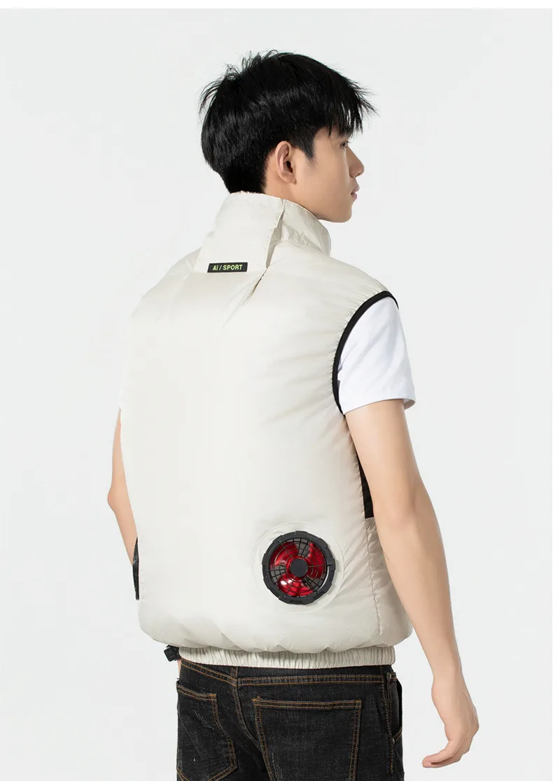 Sleeveless Fan Cooling Vest Air Conditioned Clothing for Summer Outdoor Work, Heat Relief Cooling Jacket for Men Women