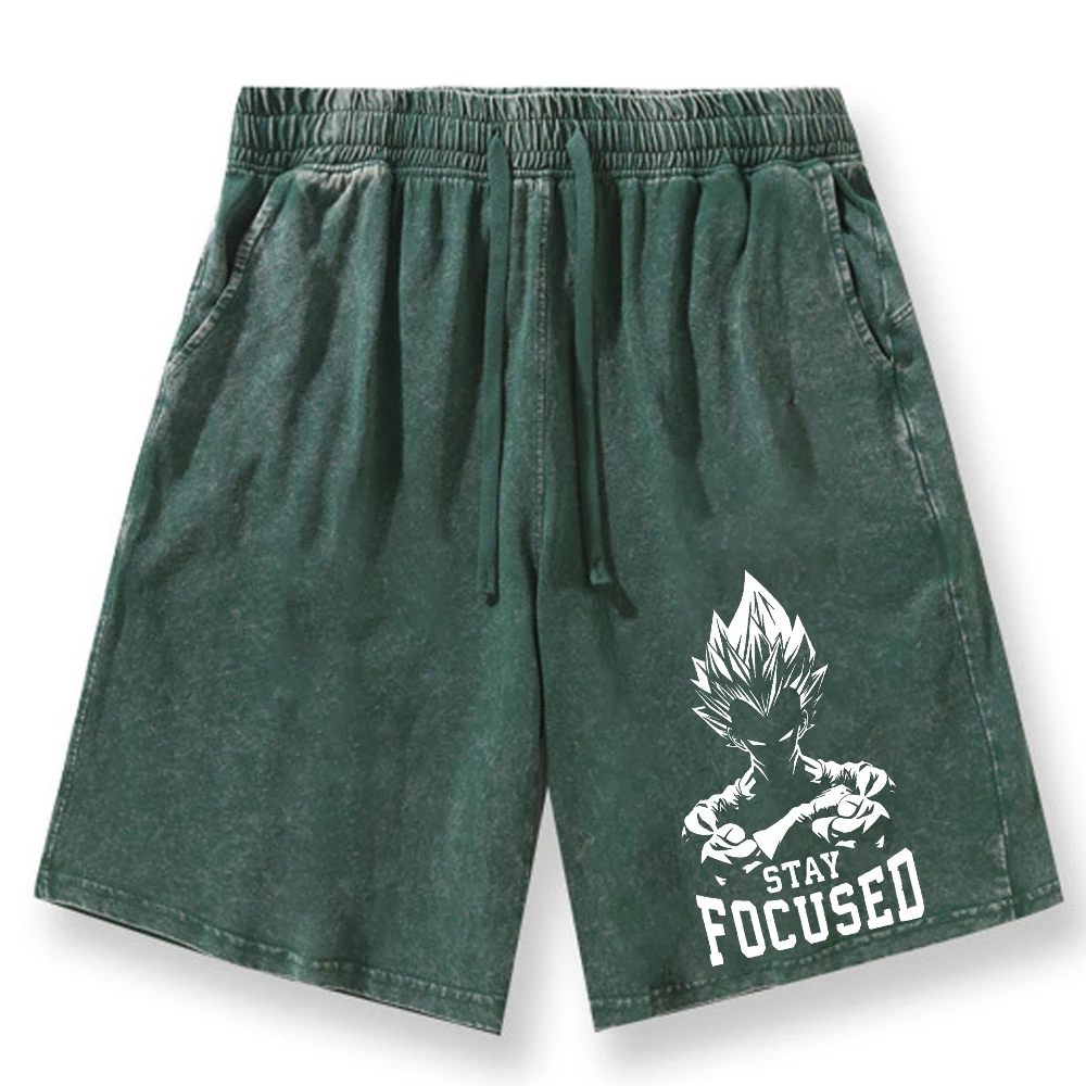 Dragon Ball Print GYM Shorts Men's Summer Personalized Vintage Comfortable Breathable Drawstring Shorts Outdoor Casual Pants
