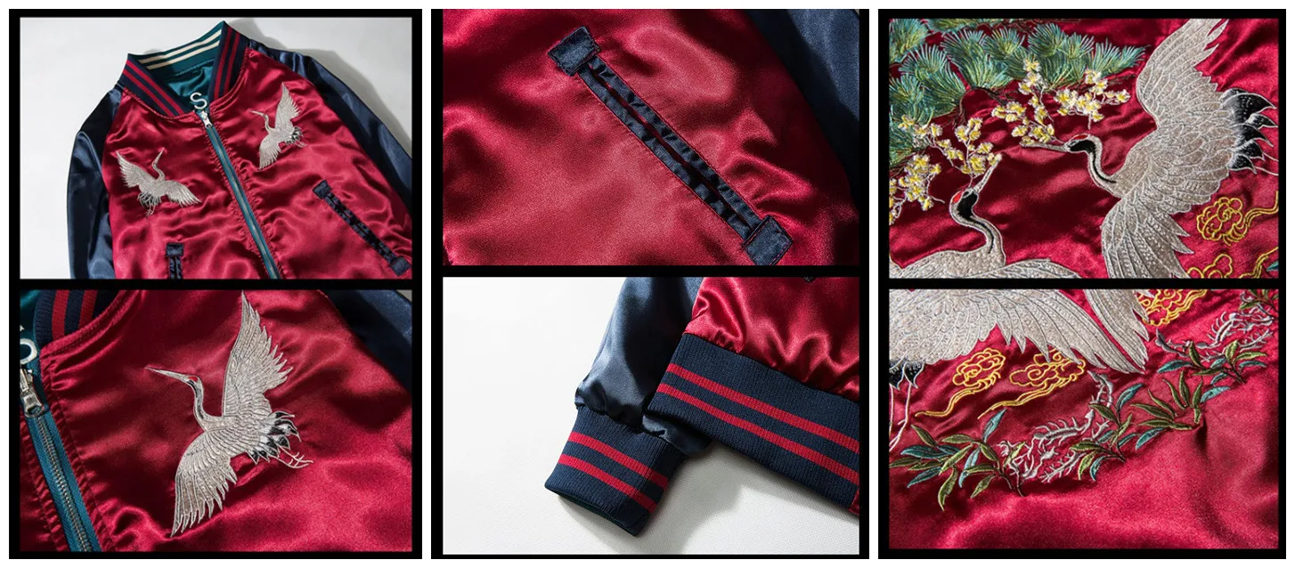 Reversible Baseball Jacket Men Spring Autumn Varsity Jacket Two Wear Streetwear Embroidered Women's Coat Luxury Men Clothing