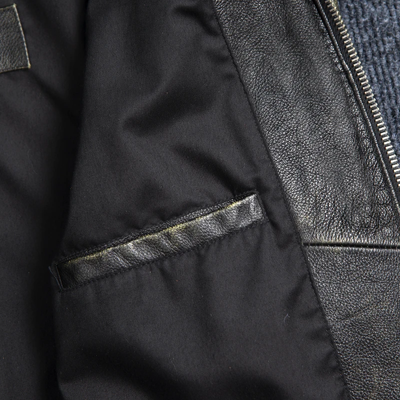Bomber 45P Genuine Leather Jacket.Vintage Plus Size Real Cowhide Coat.Mens Classic Oversize Leather Cloth