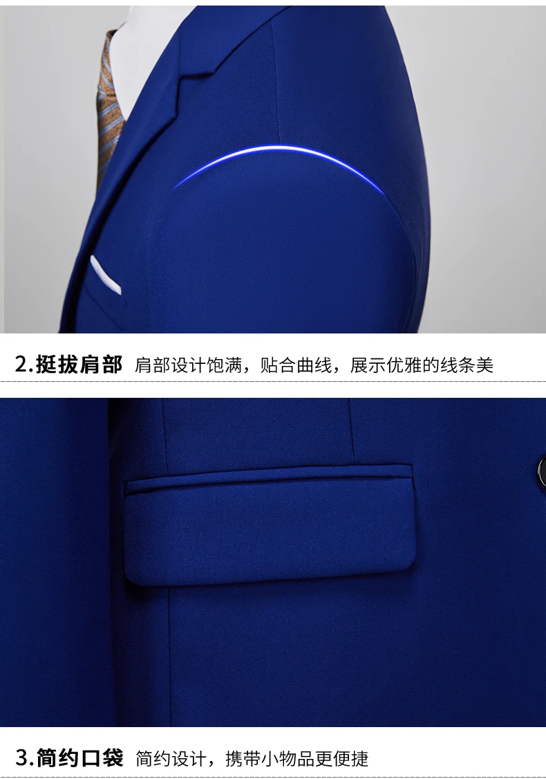 Men's Business Casual Suit for Weddings, Genuine Blazer, Vest and Pants, Big & Tall,Slim Fit Waistcoat, Dress Trousers, US Size