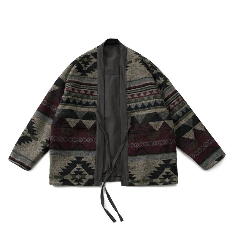 Inside Outside Wearable Jacket Spring Autumn Coat Men Japan Streetwear Vintage Loose Kimono Cardigan Cargo Jacket Outerwear