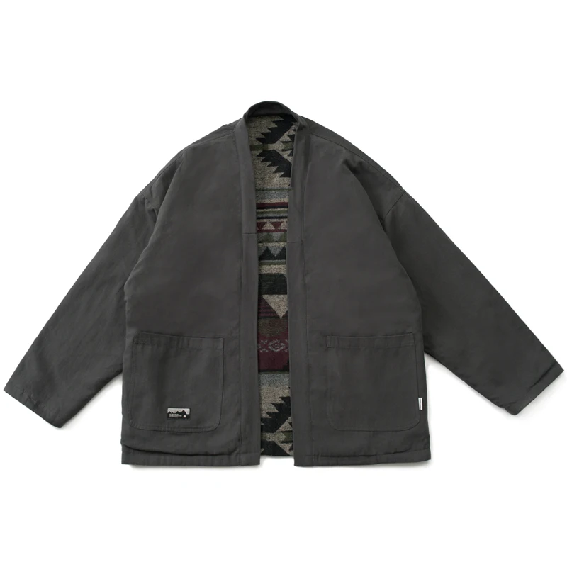 Inside Outside Wearable Jacket Spring Autumn Coat Men Japan Streetwear Vintage Loose Kimono Cardigan Cargo Jacket Outerwear