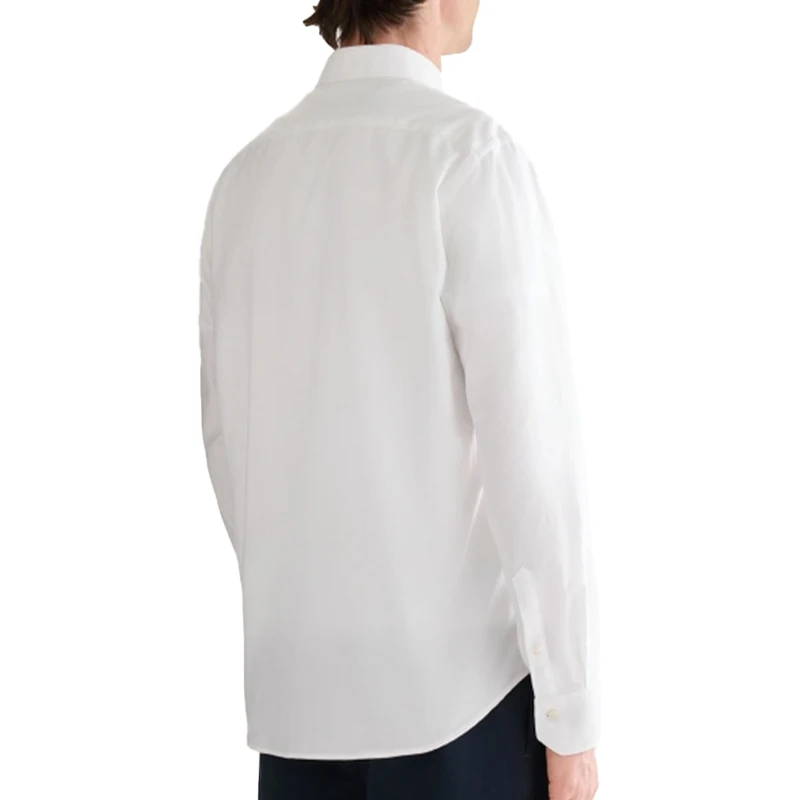 PG Men's button-down shirt Pure color long style Casual business formal shirt Suitable for men's office and daily wear