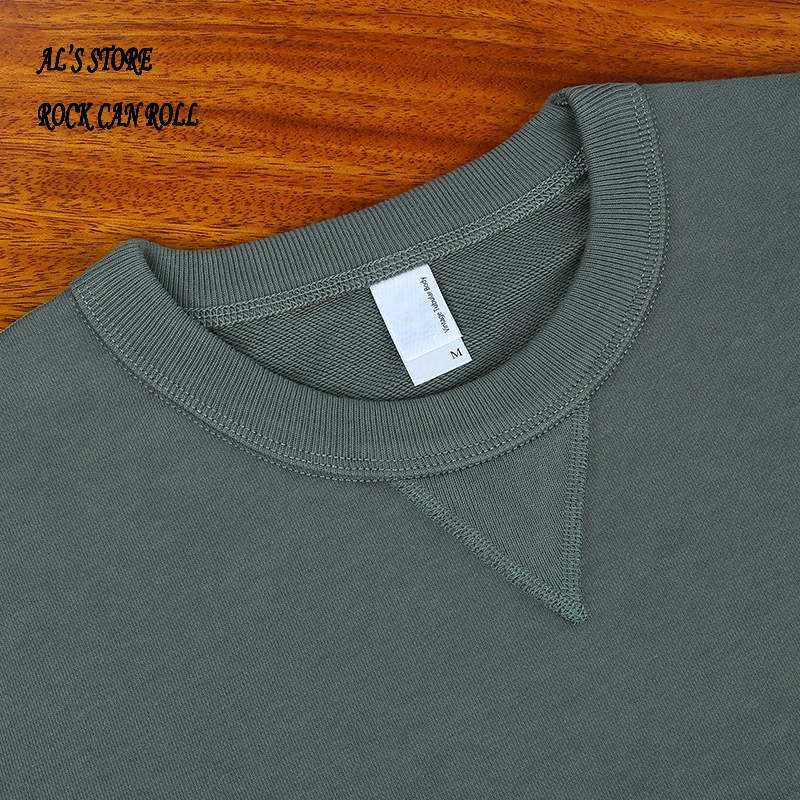 AL6163 Super Quality Heavy Thick Pullover Mans Big Cozy Flexible 400g 14.1oz Cotton Warm Shirt 10 Colors