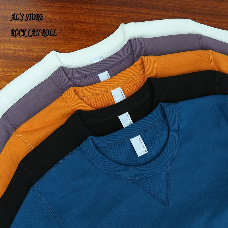 AL6163 Super Quality Heavy Thick Pullover Mans Big Cozy Flexible 400g 14.1oz Cotton Warm Shirt 10 Colors