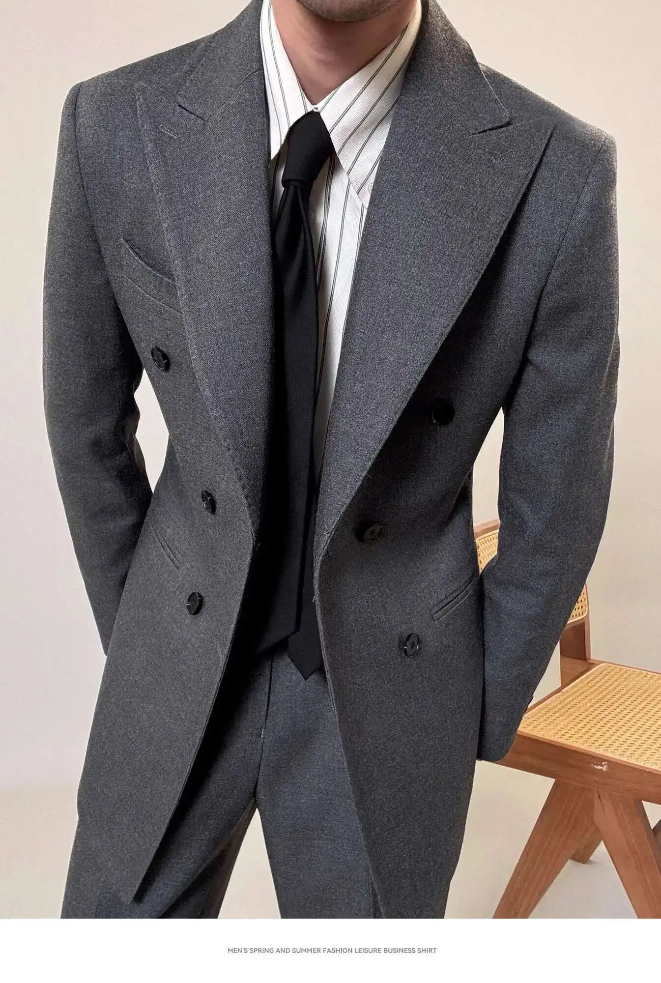 Casual Office Party Prom Costume Homme Men Tuxedo Suit Winter High Quality Business Dress Suit Wedding Suit For Men Versatile