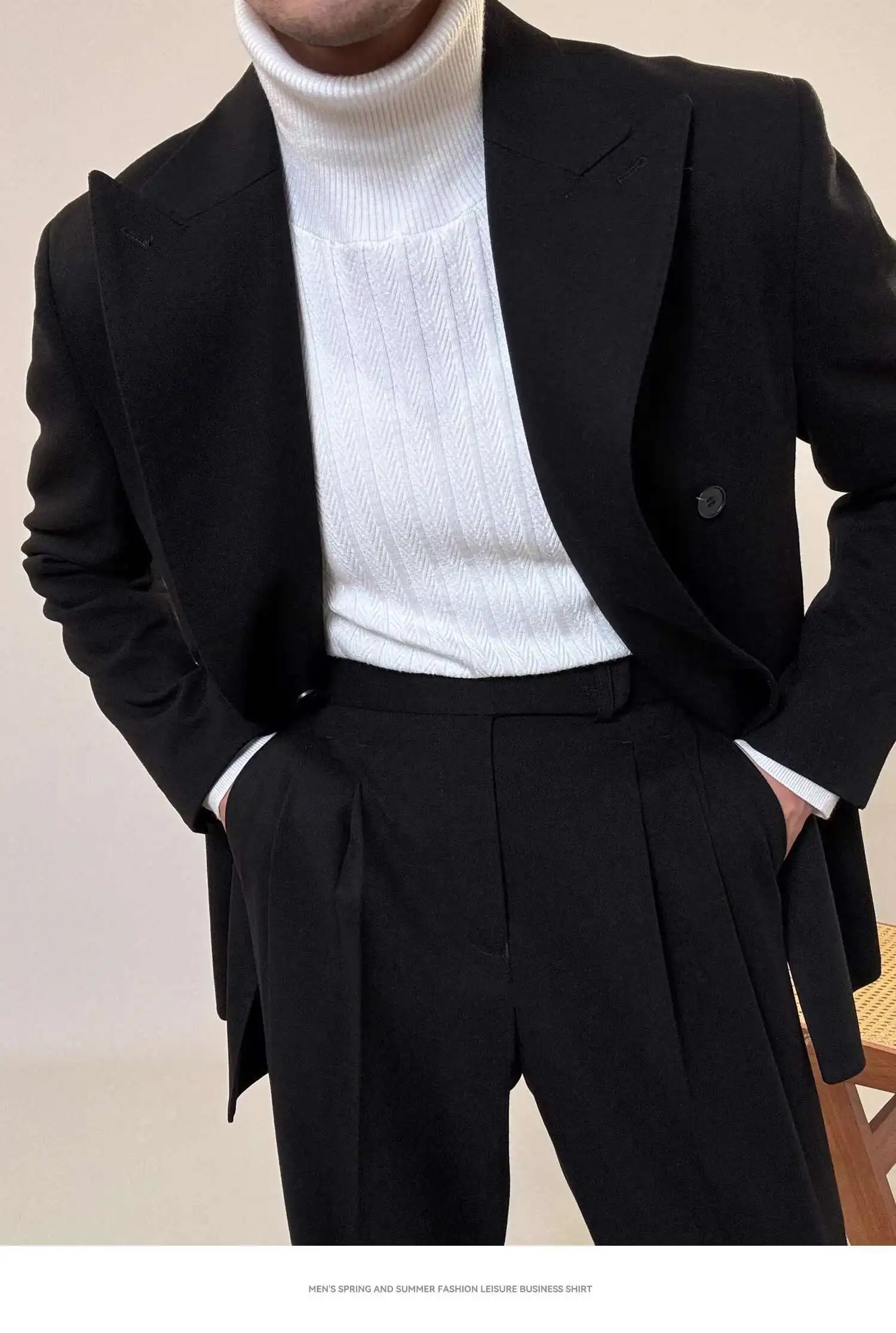 Casual Office Party Prom Costume Homme Men Tuxedo Suit Winter High Quality Business Dress Suit Wedding Suit For Men Versatile