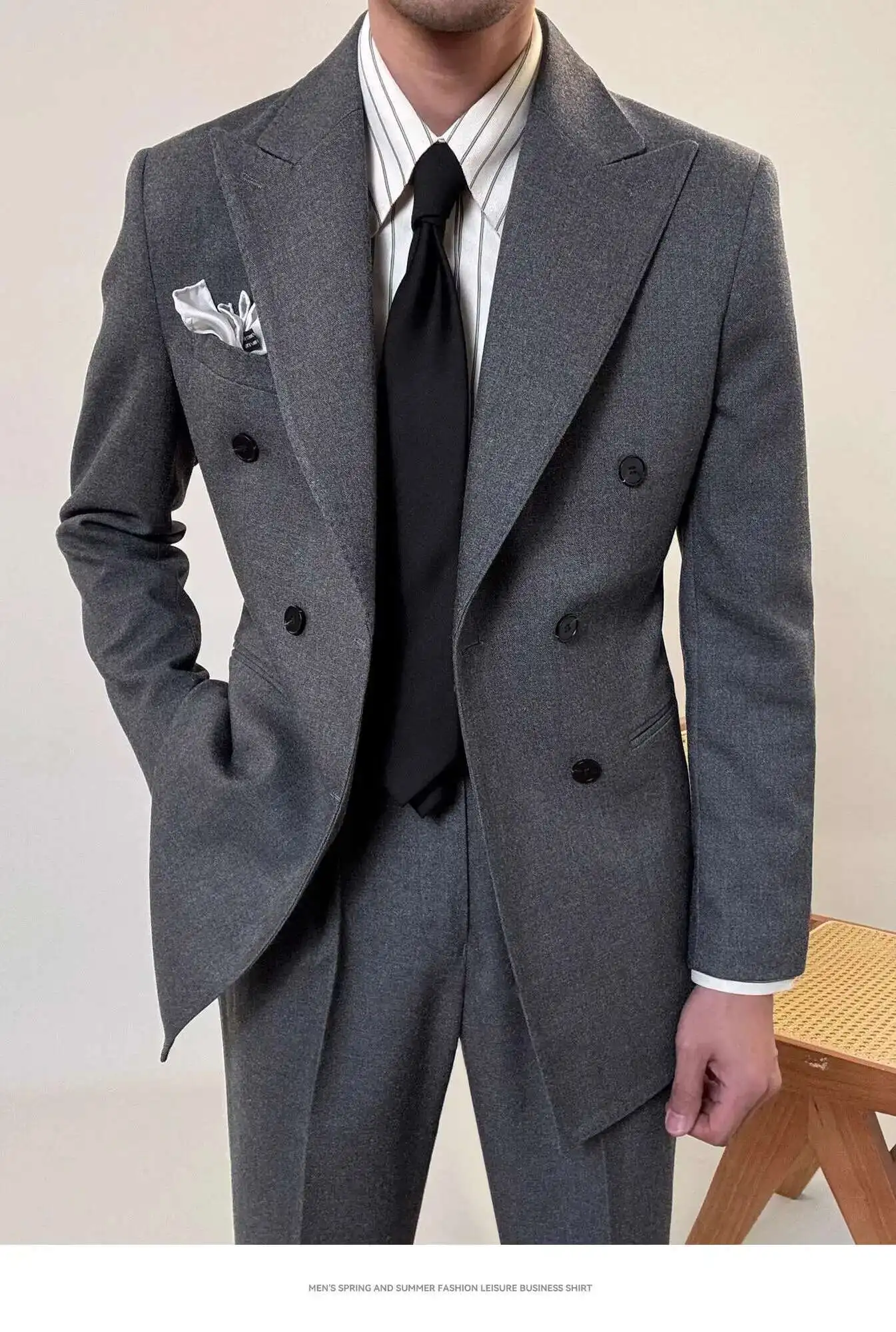 Casual Office Party Prom Costume Homme Men Tuxedo Suit Winter High Quality Business Dress Suit Wedding Suit For Men Versatile