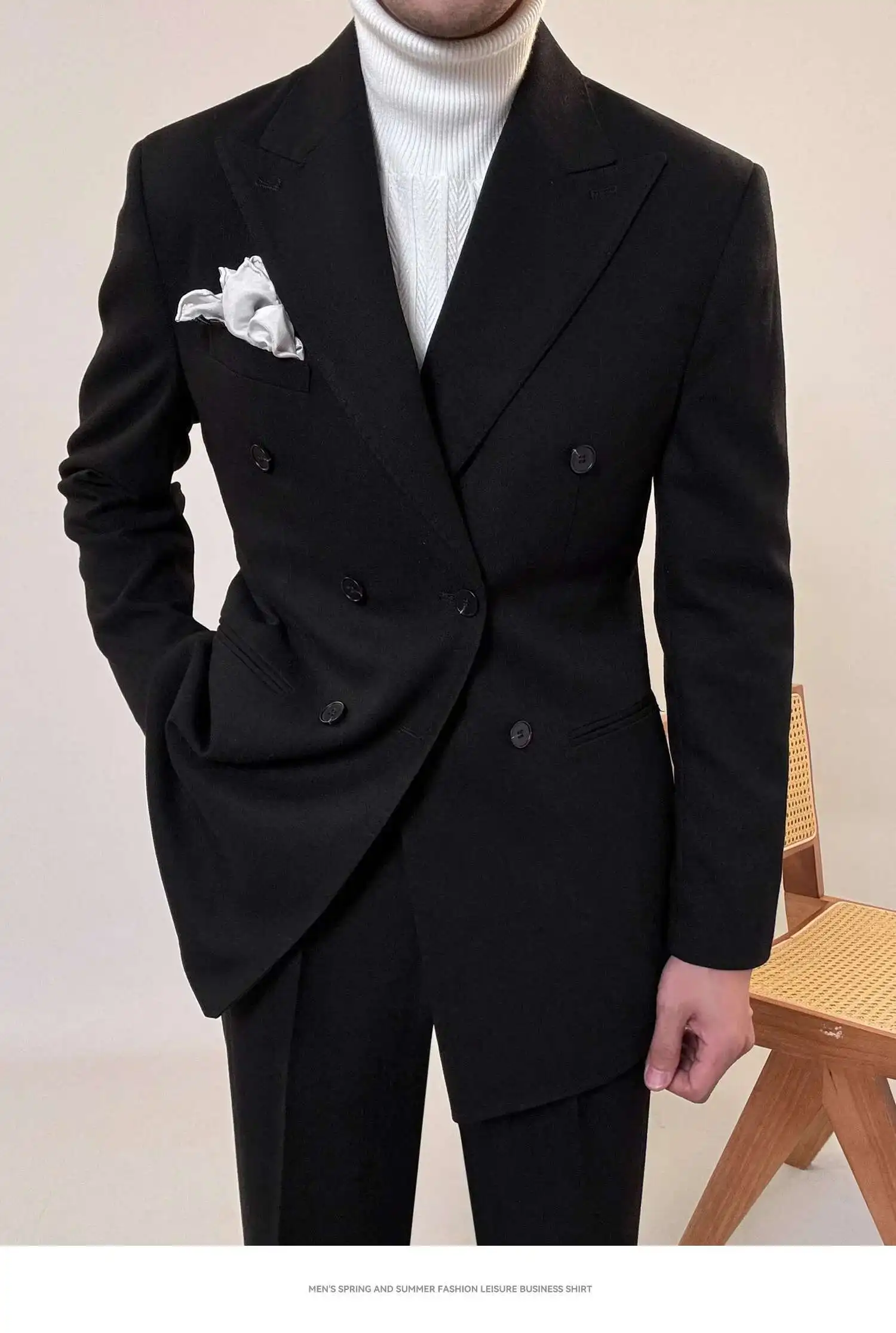 Casual Office Party Prom Costume Homme Men Tuxedo Suit Winter High Quality Business Dress Suit Wedding Suit For Men Versatile