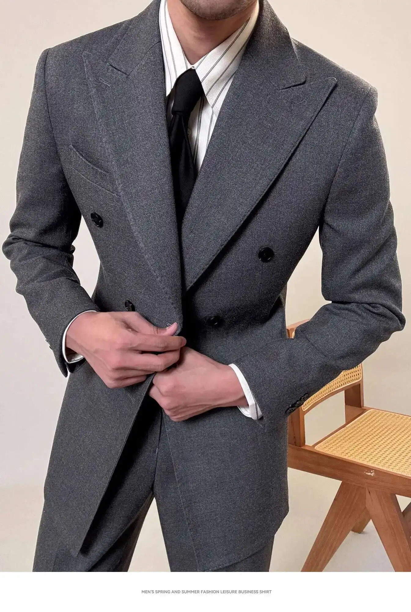 Casual Office Party Prom Costume Homme Men Tuxedo Suit Winter High Quality Business Dress Suit Wedding Suit For Men Versatile