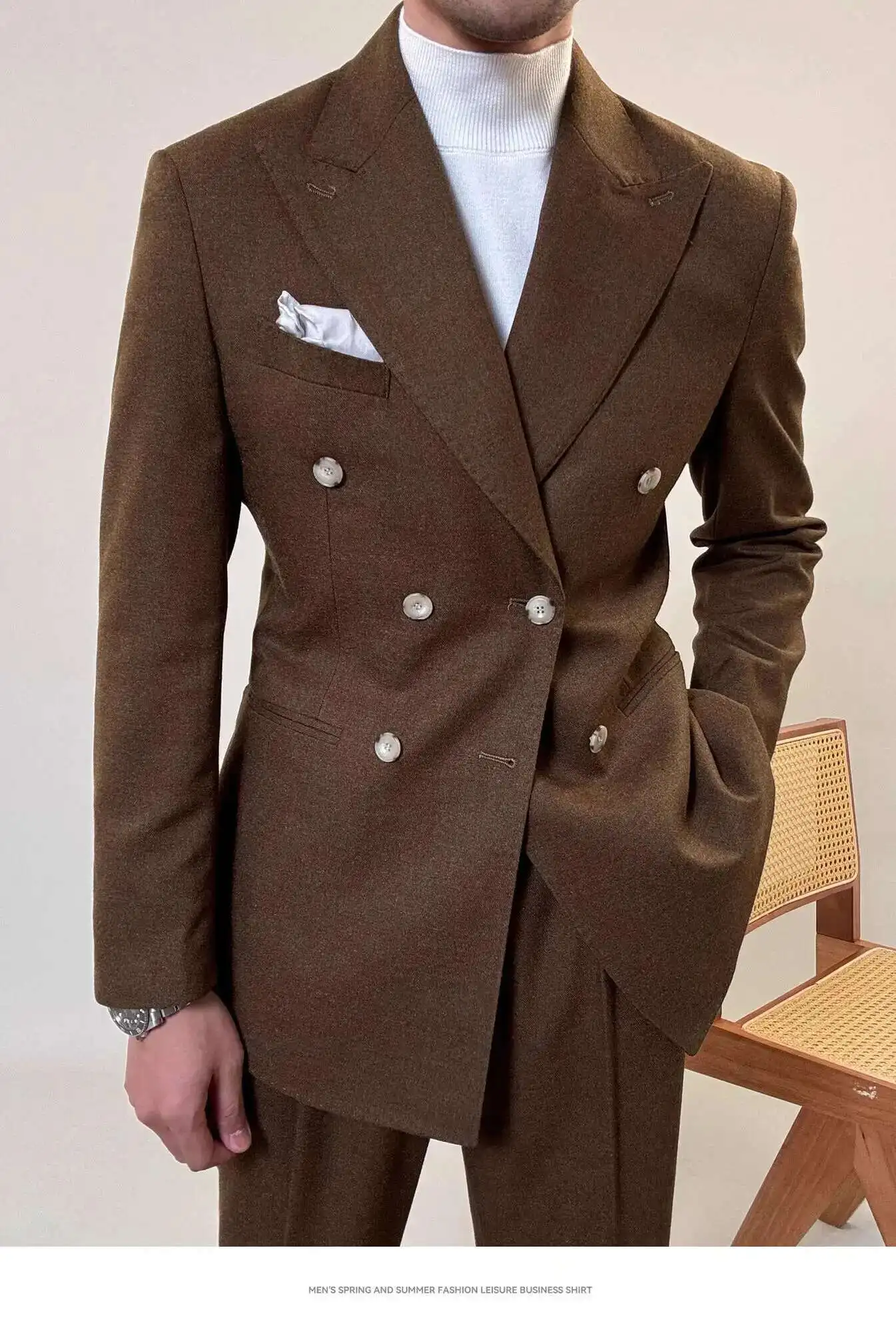 Casual Office Party Prom Costume Homme Men Tuxedo Suit Winter High Quality Business Dress Suit Wedding Suit For Men Versatile