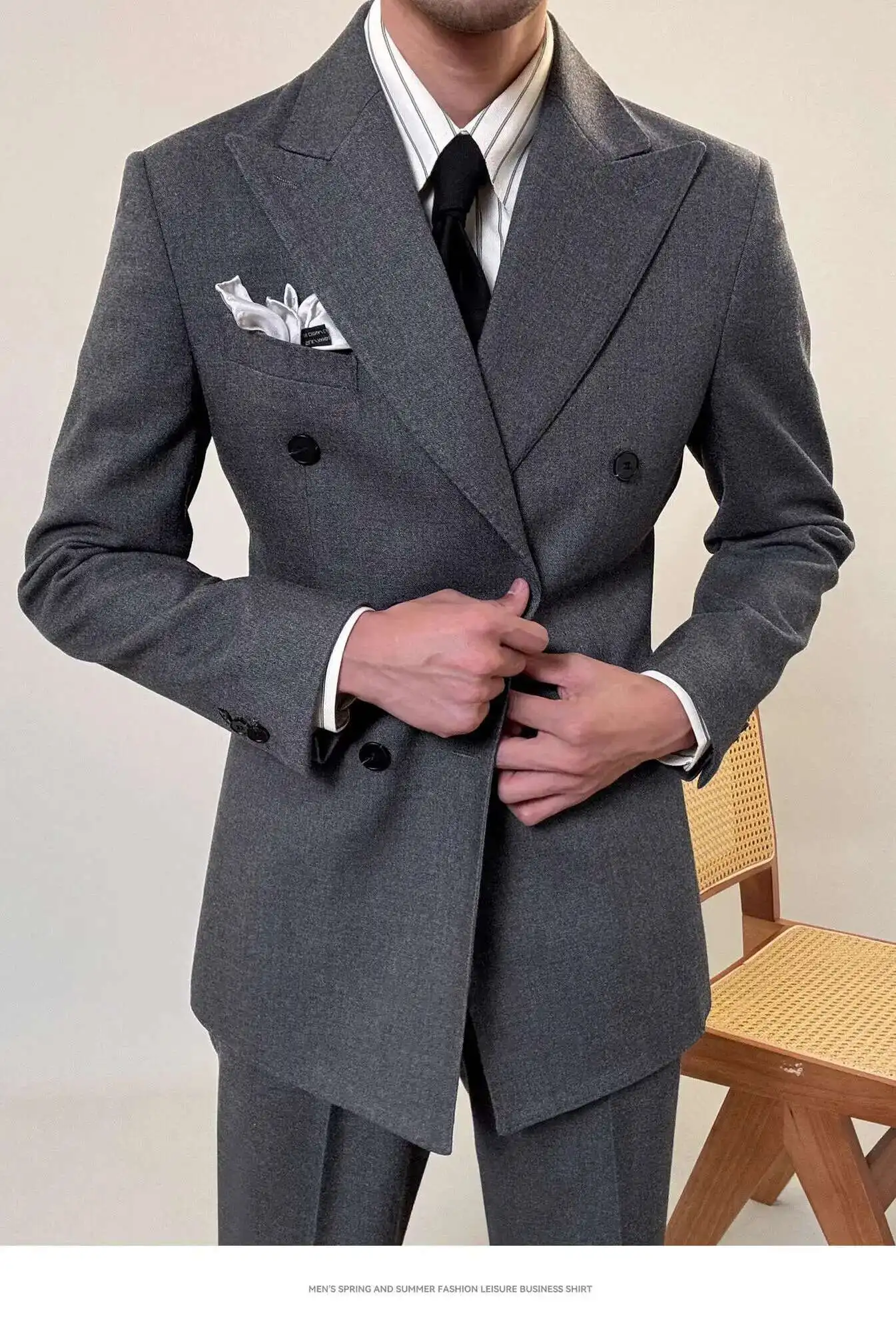 Casual Office Party Prom Costume Homme Men Tuxedo Suit Winter High Quality Business Dress Suit Wedding Suit For Men Versatile