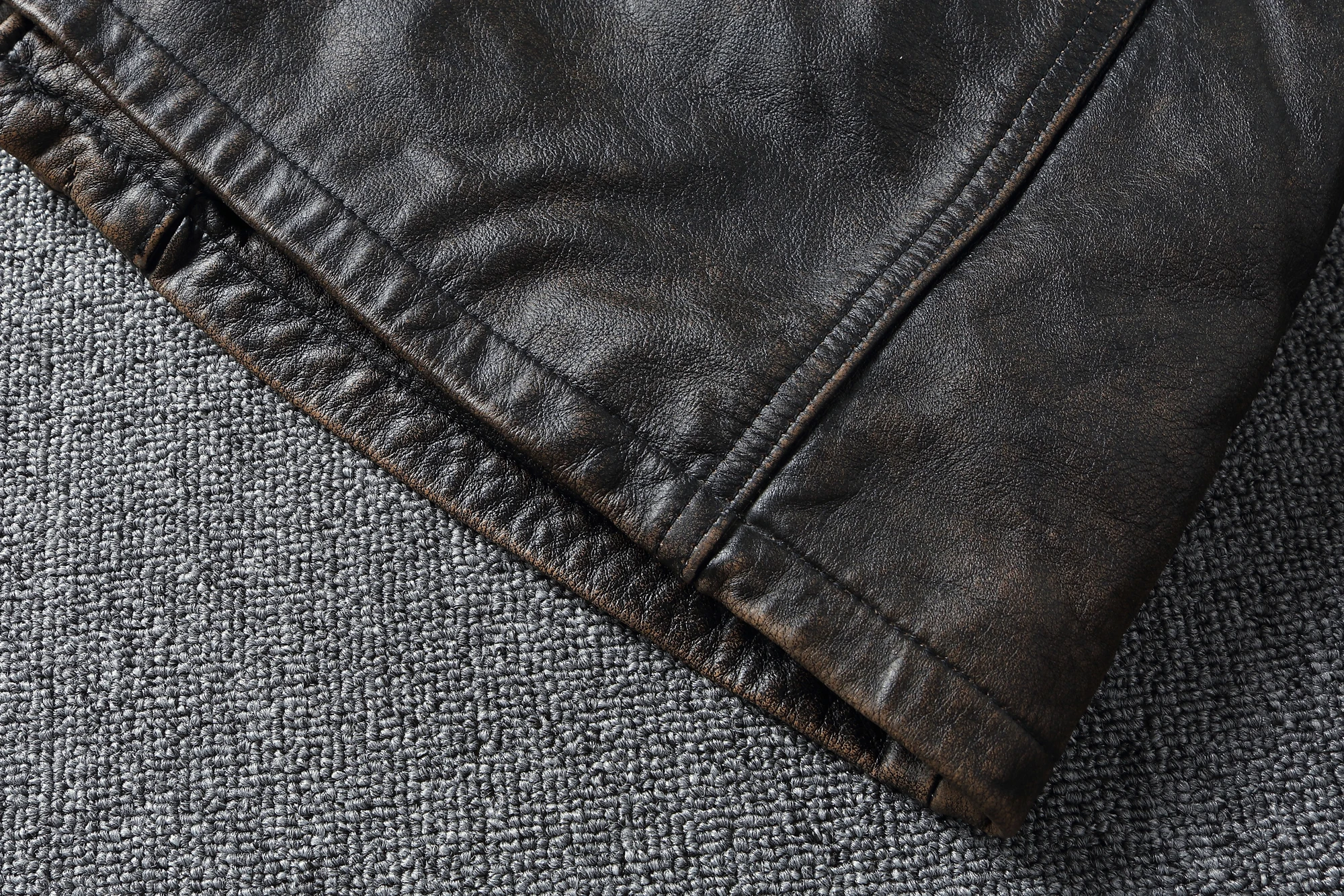 Classic M43 Trench Coat Cowhide Military Genuine Leather Jacket Medium and Long Multi-pocket Mens Vintage Leather Jacket