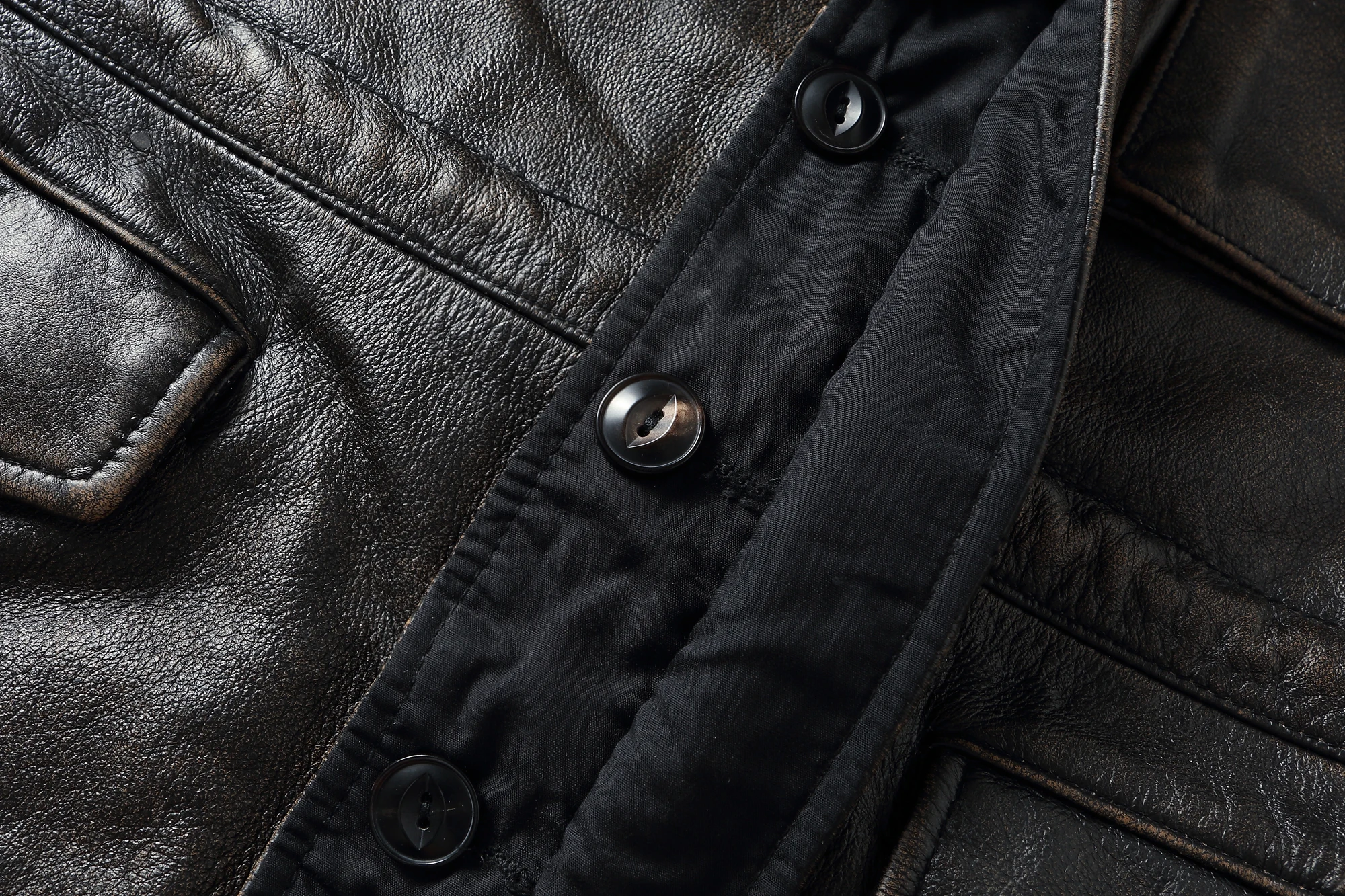 Classic M43 Trench Coat Cowhide Military Genuine Leather Jacket Medium and Long Multi-pocket Mens Vintage Leather Jacket