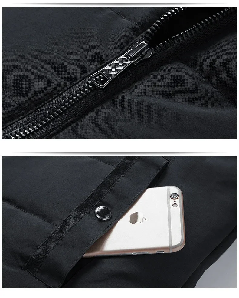 Puffer Jacket Men's Plush Thickened Parkas Stand Collar Jacket Men's Coat Winter Warm Thick Zipper Coat Padded Overcoat for Men