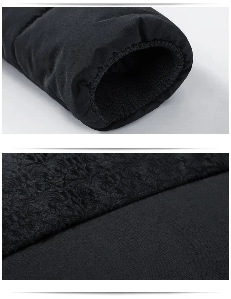 Puffer Jacket Men's Plush Thickened Parkas Stand Collar Jacket Men's Coat Winter Warm Thick Zipper Coat Padded Overcoat for Men