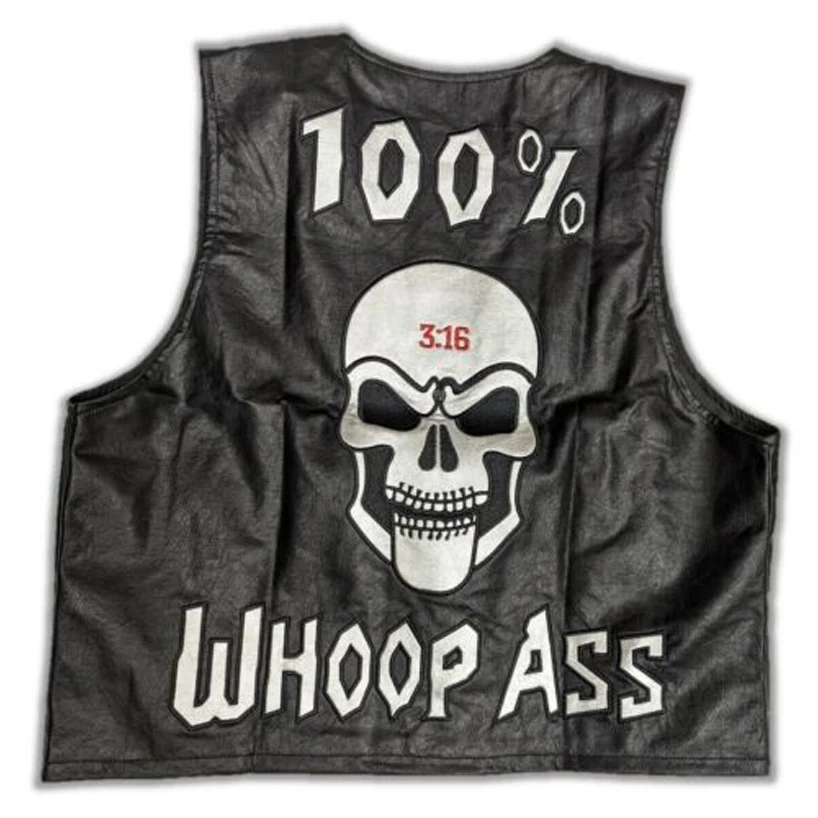 WWF Stone Cold Steve Austin 316 Smoking Skull Vest Attitude Era New Vintage Merchandise Collectible