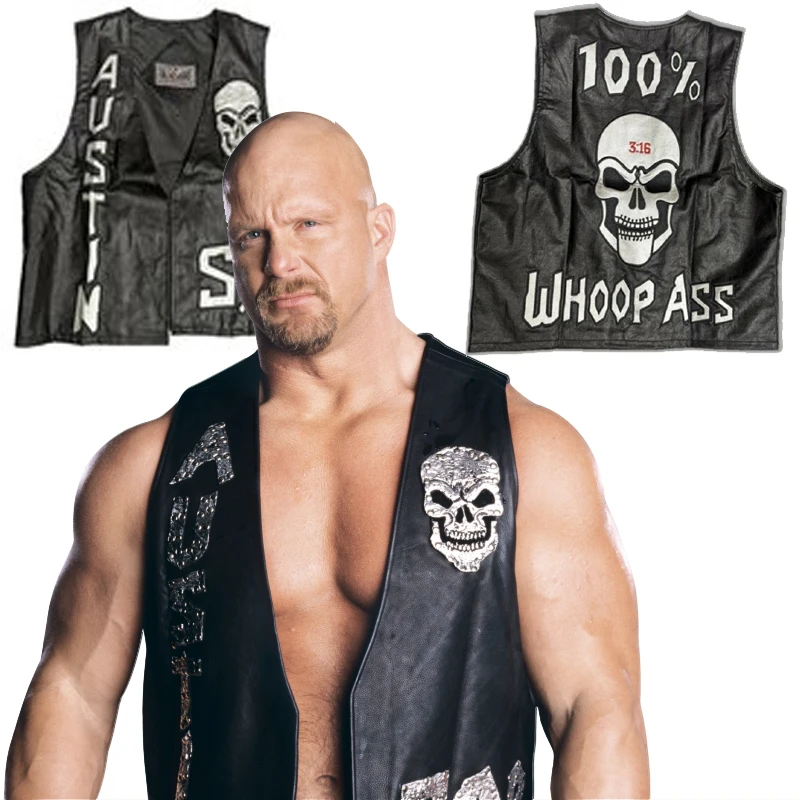 WWF Stone Cold Steve Austin 316 Smoking Skull Vest Attitude Era New Vintage Merchandise Collectible
