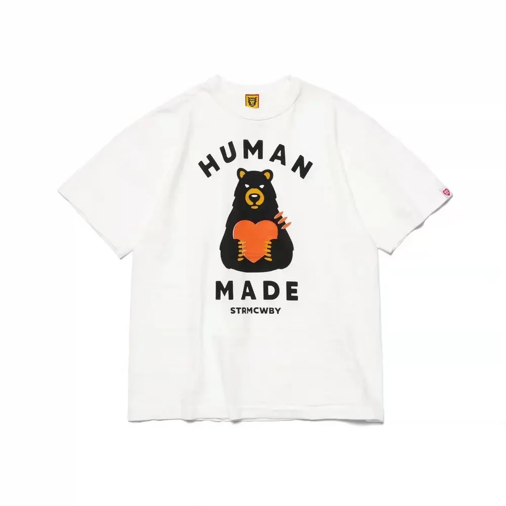2026 New HUMAN MADE Love Printed T-shirt Japanese Trendy Brand High Quality Bamboo Cotton Men's and Women's Short Sleeves