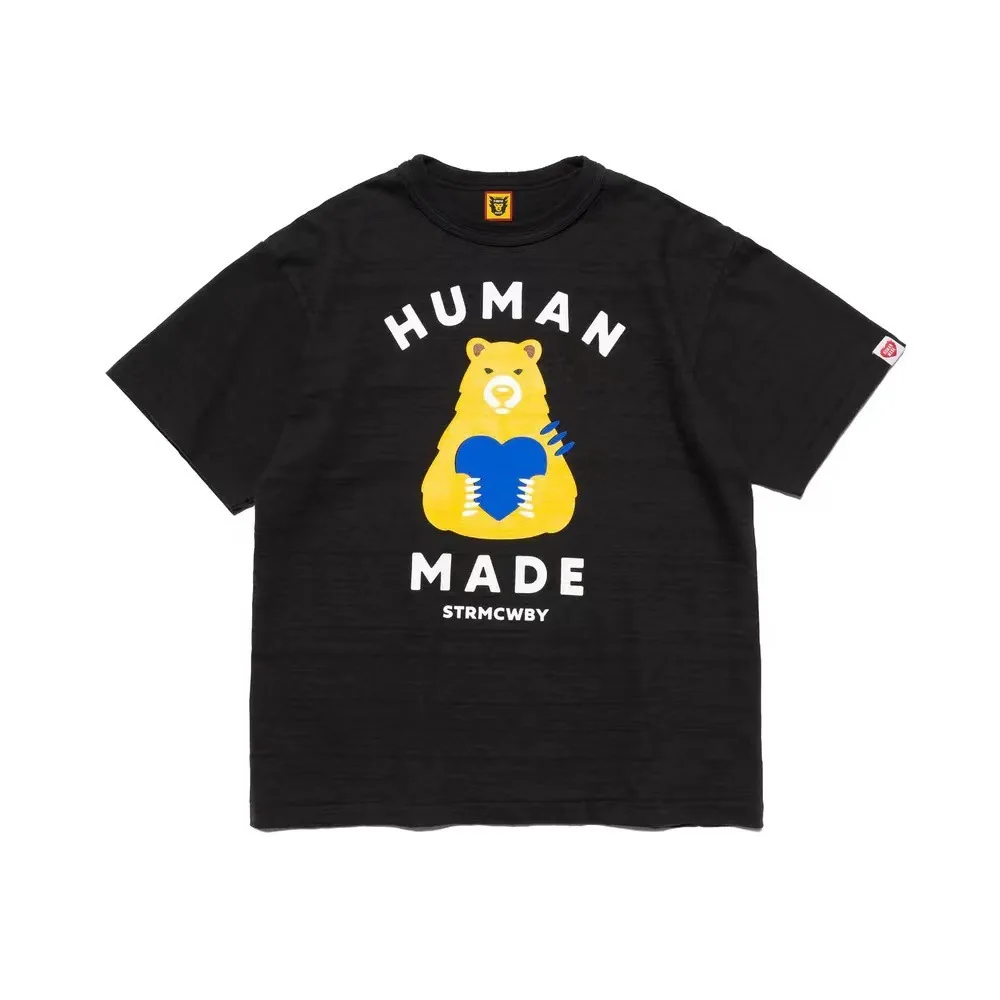2026 New HUMAN MADE Love Printed T-shirt Japanese Trendy Brand High Quality Bamboo Cotton Men's and Women's Short Sleeves