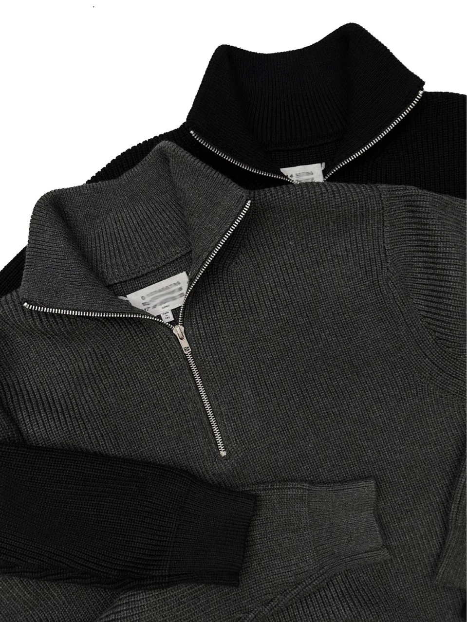 2026 Autumn Semi-zip Turtleneck Sweater Cotton Knitted Blended Jacket Loose Lazy Wind Knitted Jumper Men
