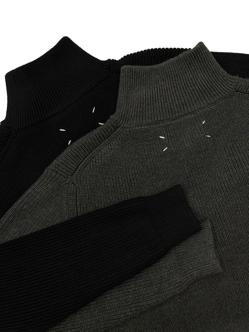 2026 Autumn Semi-zip Turtleneck Sweater Cotton Knitted Blended Jacket Loose Lazy Wind Knitted Jumper Men