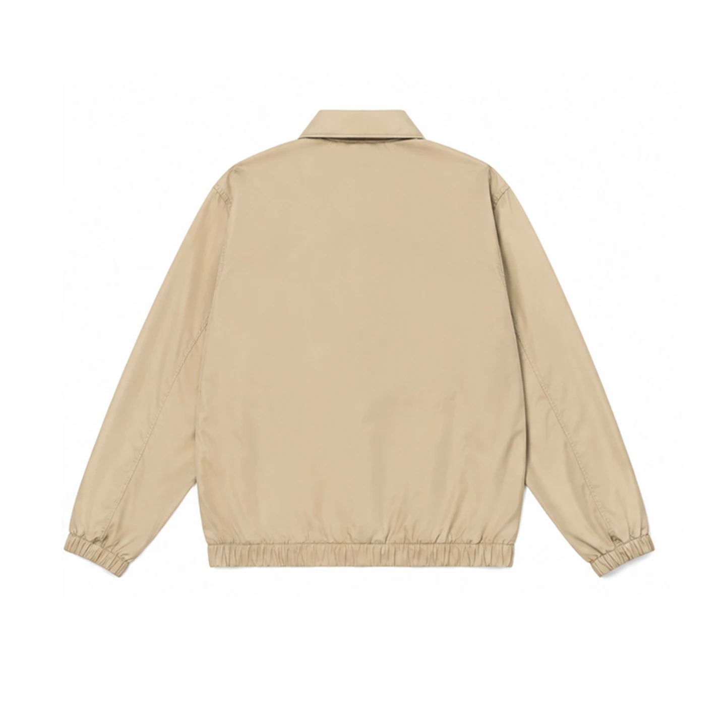 CH Mens Classic Point Collar Full Zip Subtle Chest Emblem Embroidery Elastic Hem Harrington Jacket Everyday All Match Outerwear
