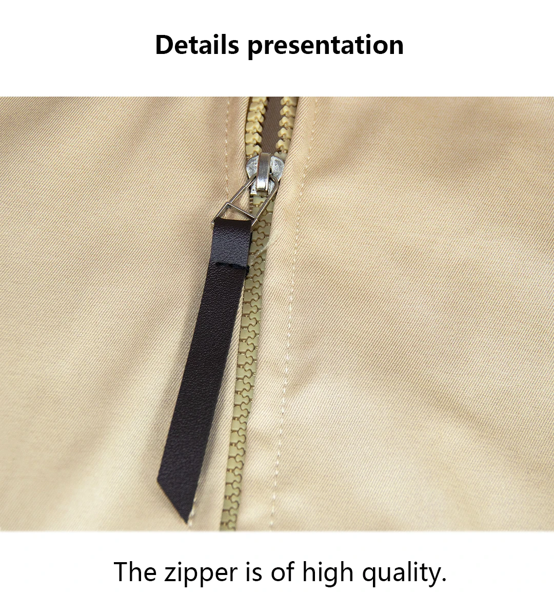 CH Mens Classic Point Collar Full Zip Subtle Chest Emblem Embroidery Elastic Hem Harrington Jacket Everyday All Match Outerwear