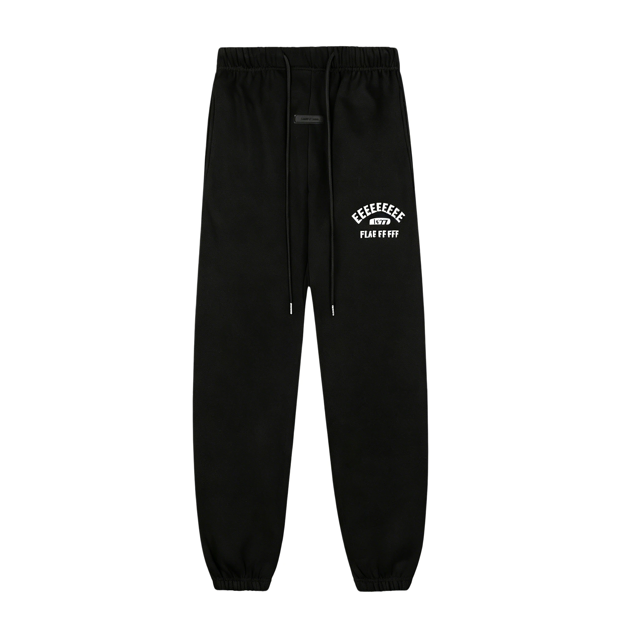 Men's fashion set including classic pullover sweatshirt and casual trousers, with the number "1977" printed on the front of the