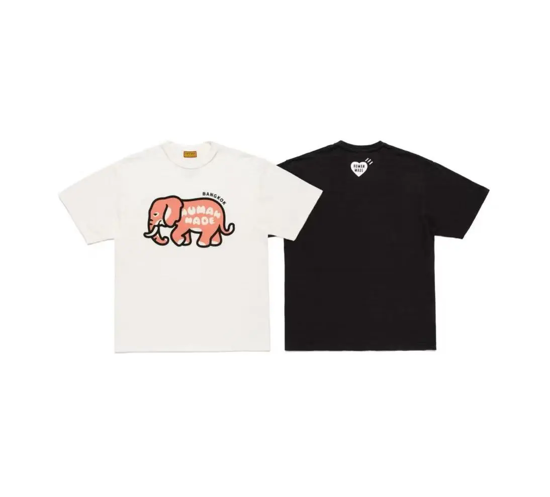 2026 Human Made Bangkok Elephant Graphic T Shirt Slub Cotton Unisex Streetwear