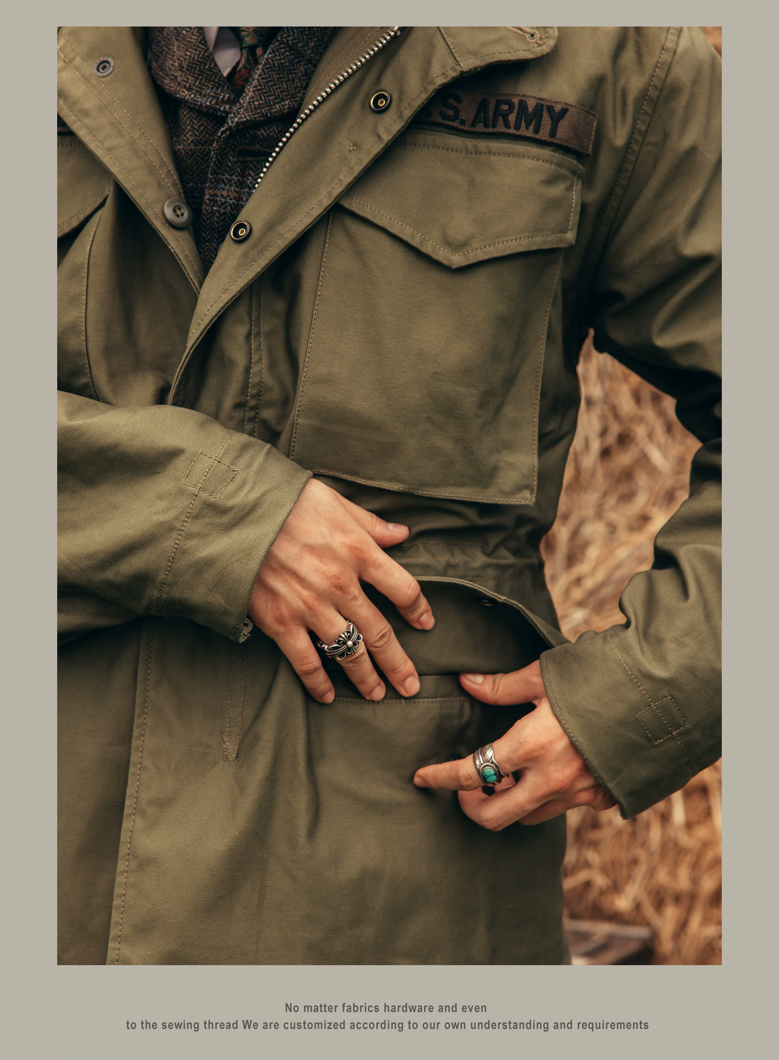M65 Red Tornado High Quality Cotton US Size Reissue Hand-Made Classic Army Jacket