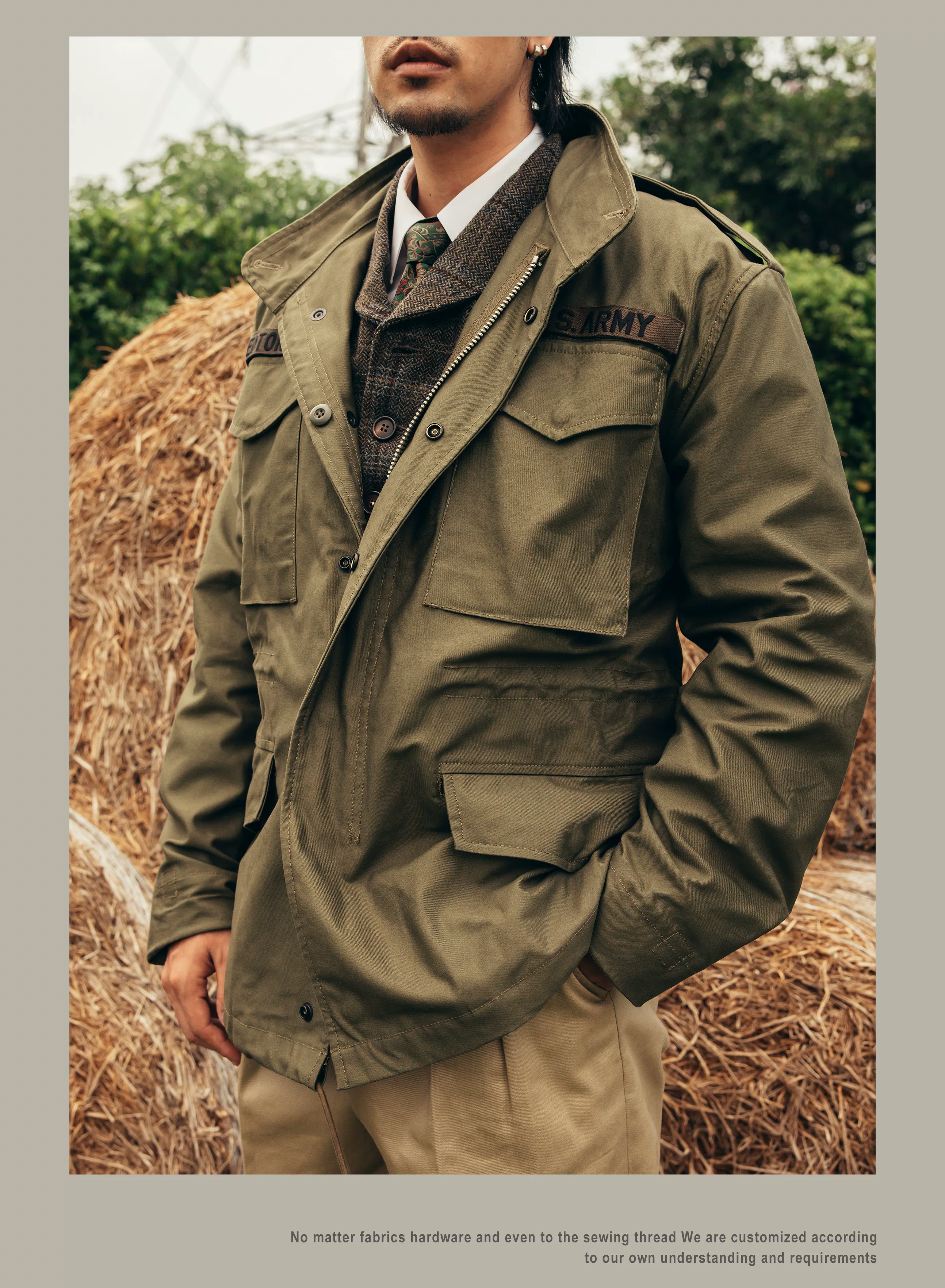 M65 Red Tornado High Quality Cotton US Size Reissue Hand-Made Classic Army Jacket