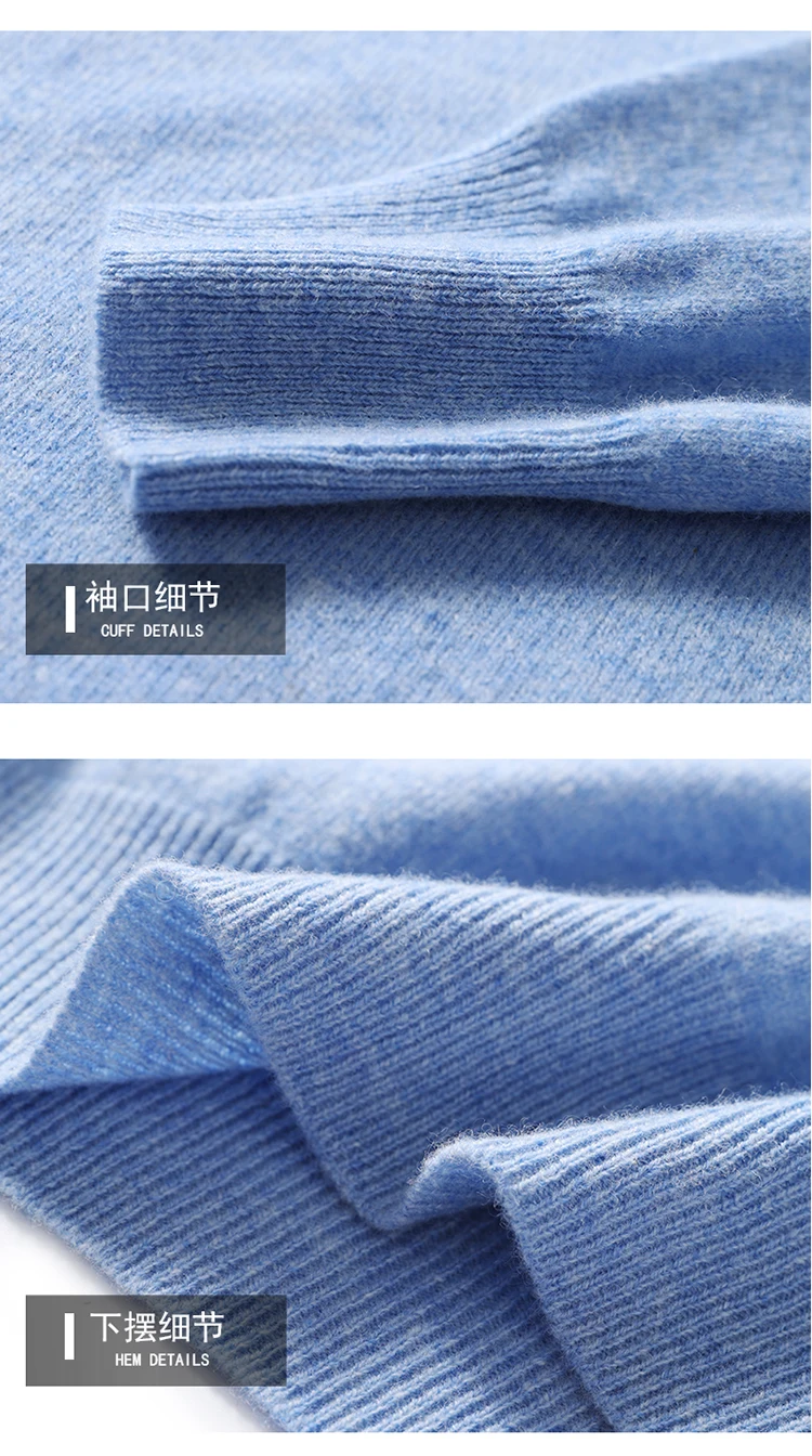 Men's 100% Pure Wool High Collar Knitted Wool Sweater Winter Pullover Large Size High end Loose Leisure Versatile Base Sweater