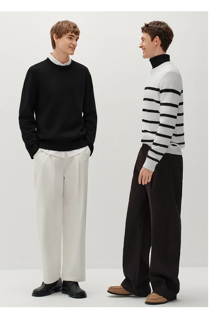 Semir Men Sweater Thermal Warmth Antistatic Fabric Knit Texture Layering Essential Soft Touch 2026 Winter Everyday Style