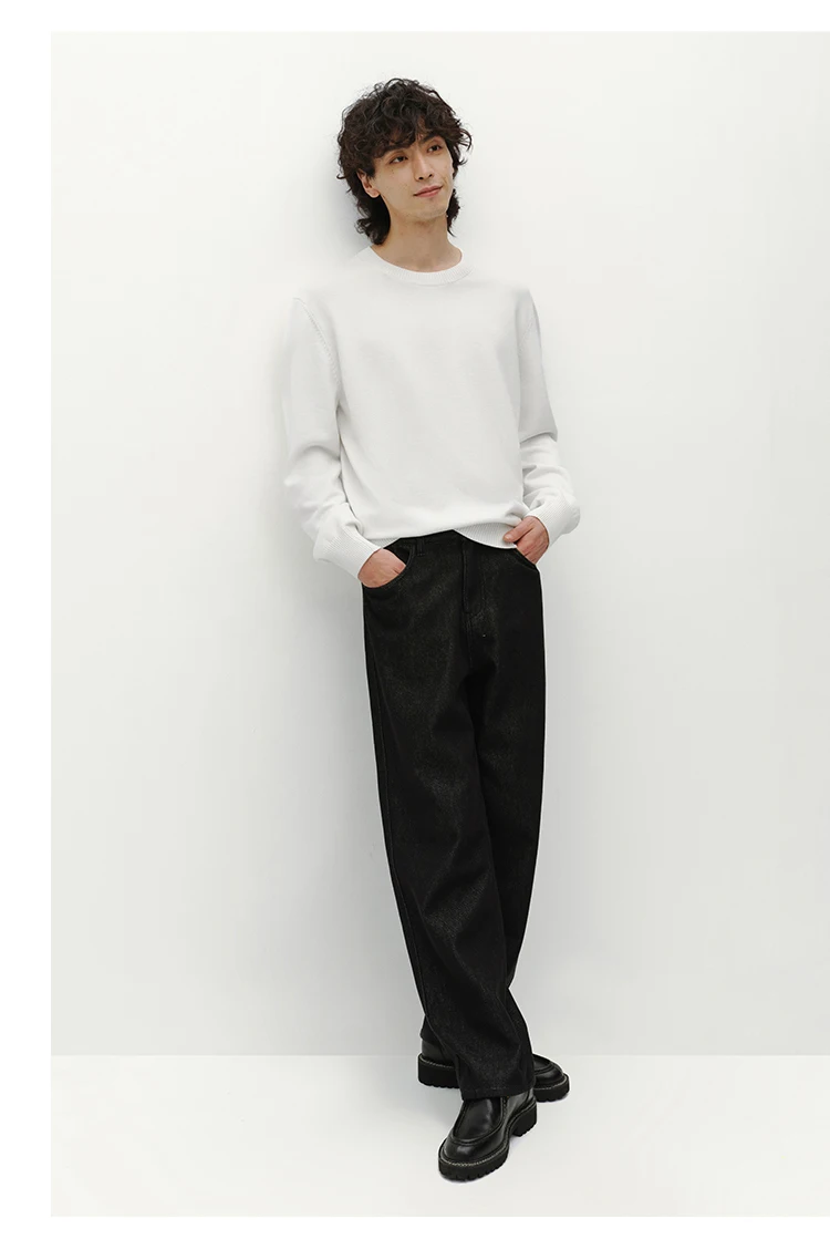 Semir Men Sweater Thermal Warmth Antistatic Fabric Knit Texture Layering Essential Soft Touch 2026 Winter Everyday Style