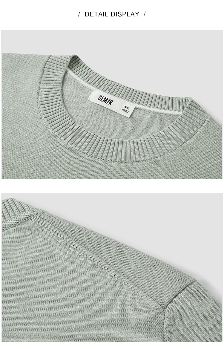 Semir Men Sweater Thermal Warmth Antistatic Fabric Knit Texture Layering Essential Soft Touch 2026 Winter Everyday Style