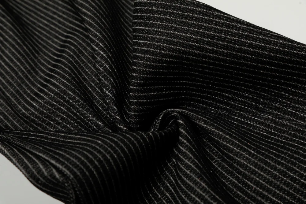 Pleated Striped Casual Pants Mens Retro Autumn Winter Baggy Wide Leg Pants Man Trousers