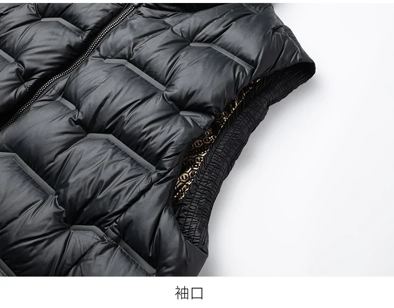 2026 Winter New Down Vest Coat Waterproof Fabric 90% Duck Down Content Thickened Warm Fashion Casual Down Shoulder