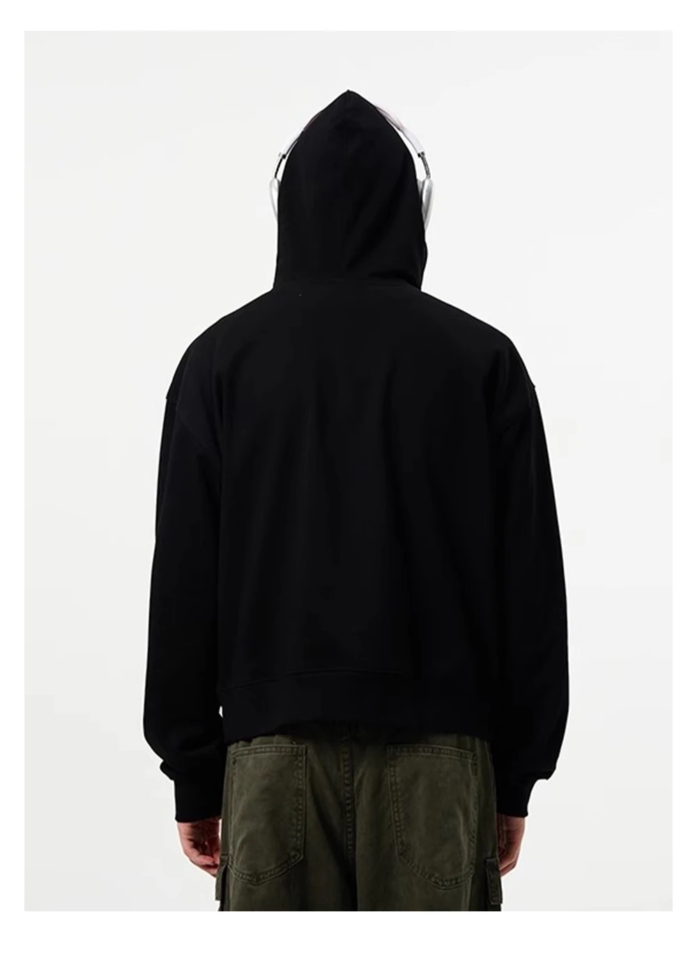 Solid Color Casual Long Sleeve Sweatshirts Mens Autumn Loose Simple Drop Shoulder Hoodies Men