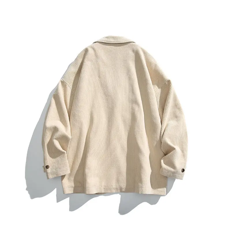 Corduroy Jacket Blazers Men Japanese Streetwear Amikaki Fashion Oversize Loose Casual Blazer Suit Coat Cityboy Jacket Clothing