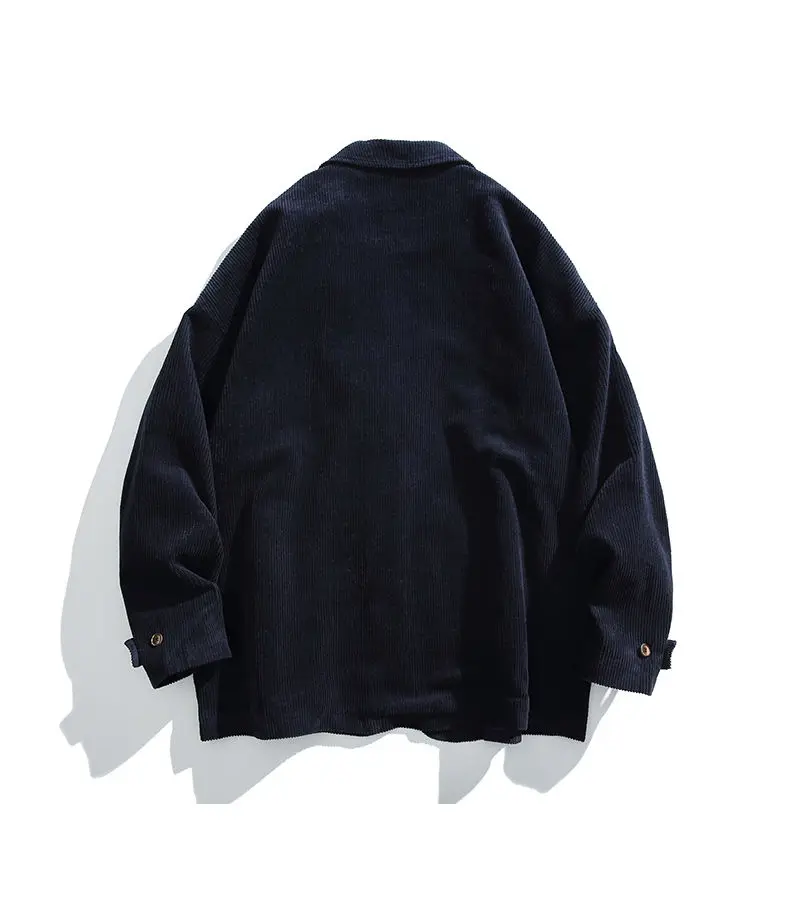 Corduroy Jacket Blazers Men Japanese Streetwear Amikaki Fashion Oversize Loose Casual Blazer Suit Coat Cityboy Jacket Clothing