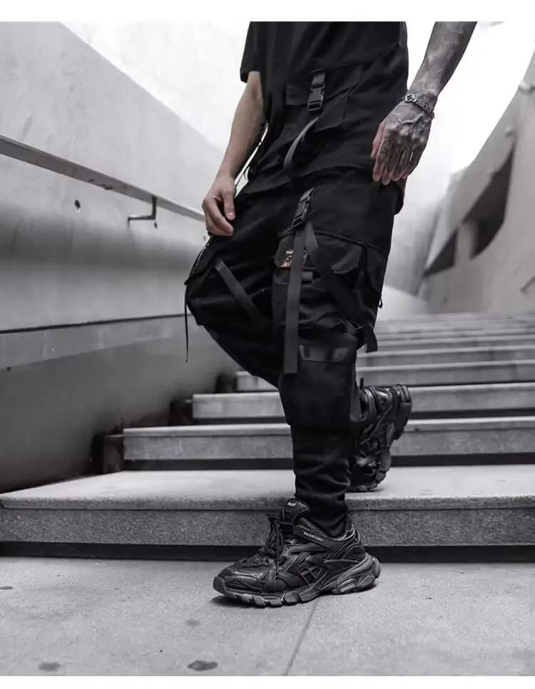 HKSH Spring New Men's Dark China-Chic Version Leggings Trend Ins Casual Overalls Safari Style Chic Ins Cotton Cargo Pants HK4992