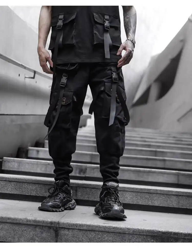 HKSH Spring New Men's Dark China-Chic Version Leggings Trend Ins Casual Overalls Safari Style Chic Ins Cotton Cargo Pants HK4992