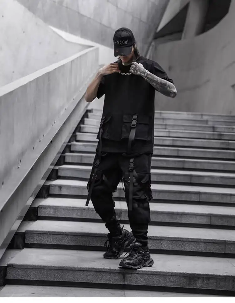 HKSH Spring New Men's Dark China-Chic Version Leggings Trend Ins Casual Overalls Safari Style Chic Ins Cotton Cargo Pants HK4992