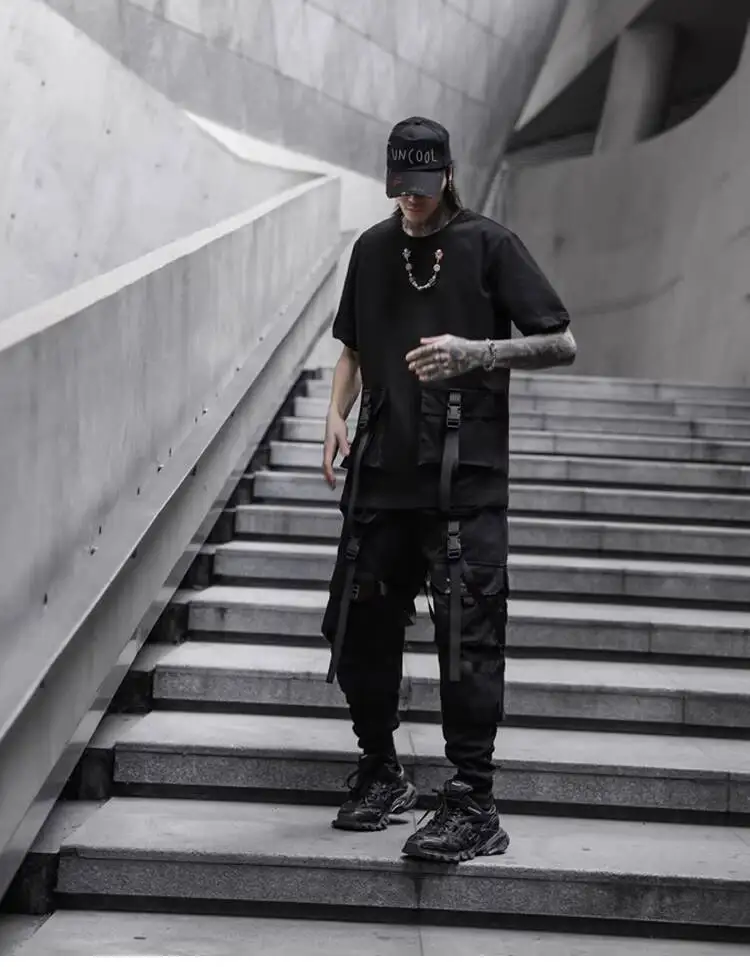 HKSH Spring New Men's Dark China-Chic Version Leggings Trend Ins Casual Overalls Safari Style Chic Ins Cotton Cargo Pants HK4992