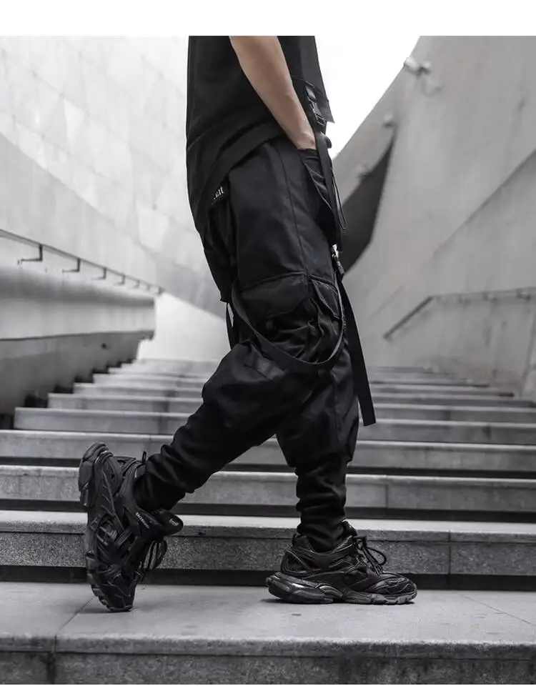 HKSH Spring New Men's Dark China-Chic Version Leggings Trend Ins Casual Overalls Safari Style Chic Ins Cotton Cargo Pants HK4992