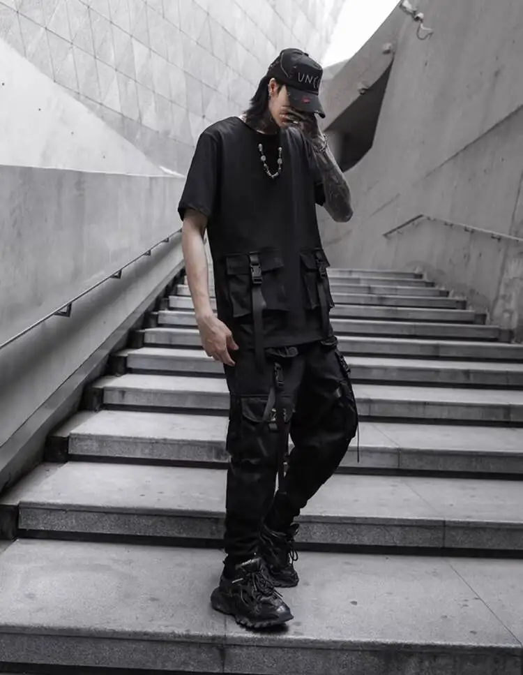 HKSH Spring New Men's Dark China-Chic Version Leggings Trend Ins Casual Overalls Safari Style Chic Ins Cotton Cargo Pants HK4992