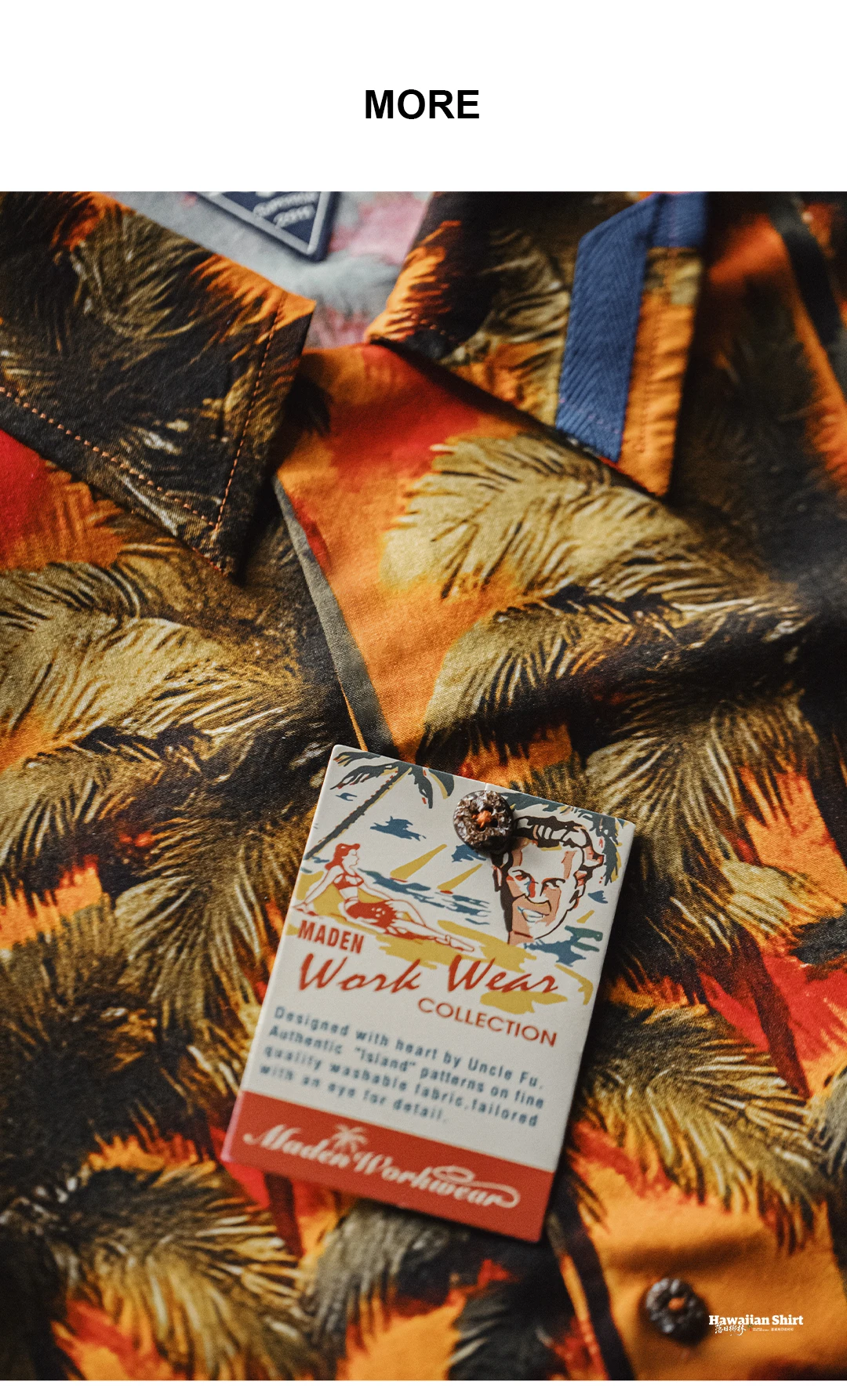 MADEN American Vintage Hawaiian Shirt Men Short Sleeve Cuban Camp Collar Tropical Floral Print Lightweight Beach Loose Vacation